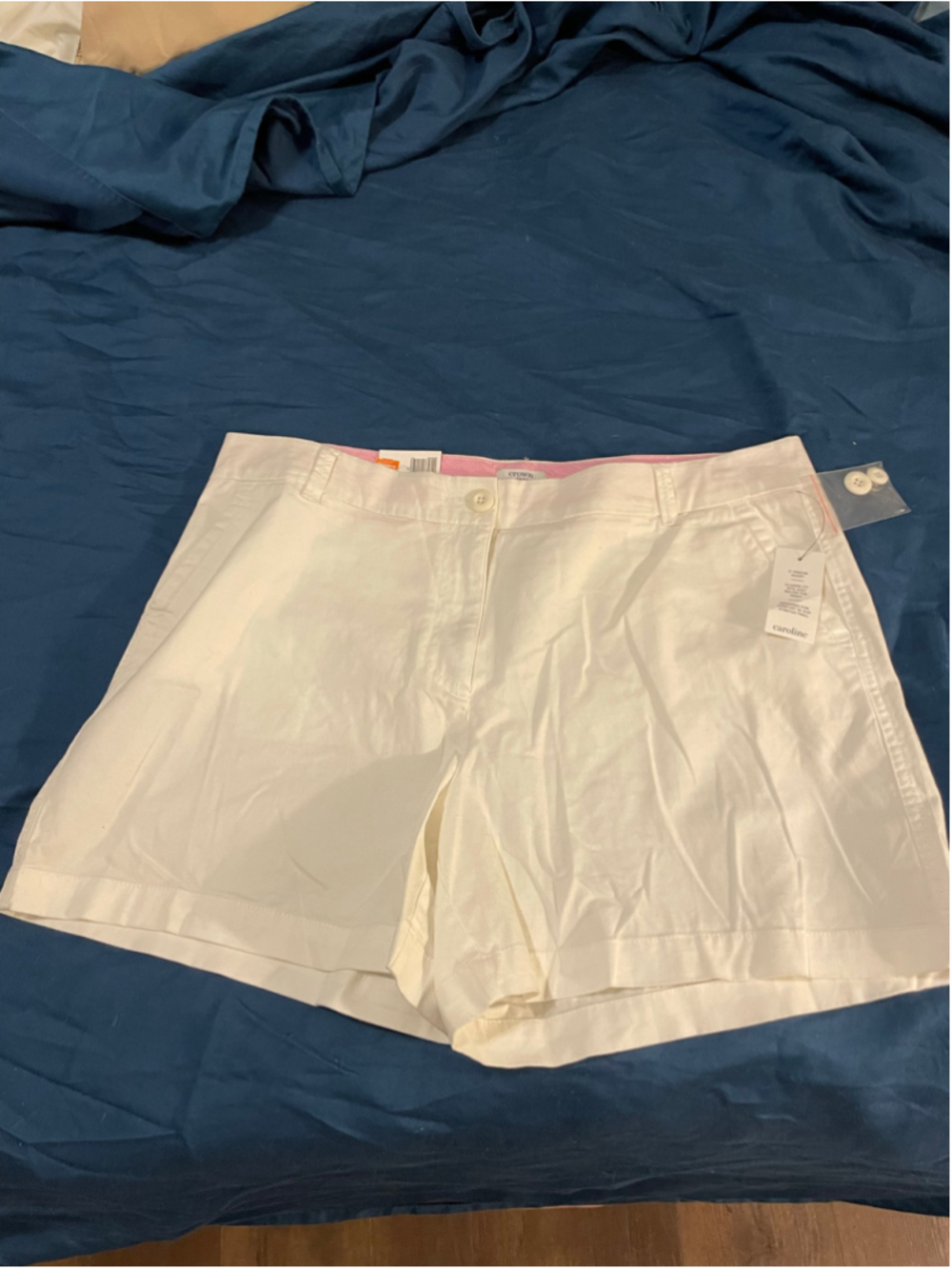 Women's Crown & Ivy Caroline White Stretch Twill Shorts Size 16